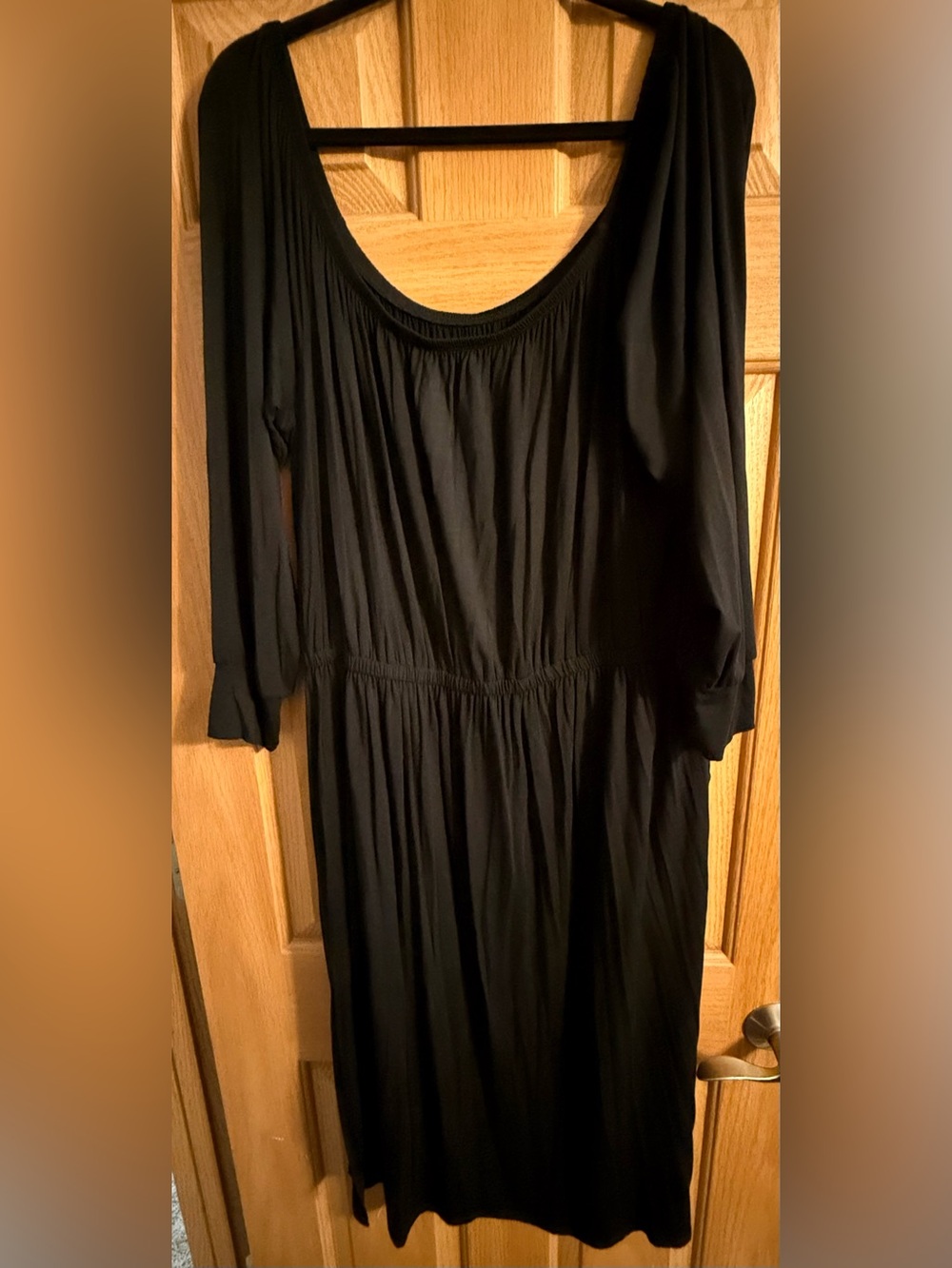 Torrid Super Soft Knit Black Long Sleeve Scoop Neck Maxi Dress